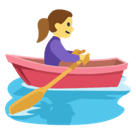 Woman Rowing Boat Emoji, Facebook style