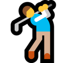 Man Golfing Emoji, Microsoft style