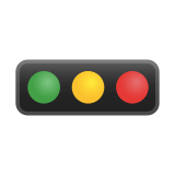 Horizontal Traffic Light Emoji, Google style