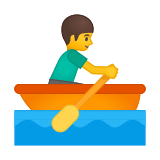 Person Rowing Boat Emoji, Google style
