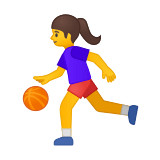 Woman Bouncing Ball Emoji, Google style