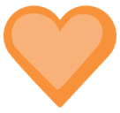 Orange Heart Emoji, Facebook style
