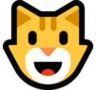 Smiling Cat Emoji, Microsoft style