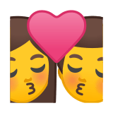 Kiss: Woman, Man Emoji, Google style