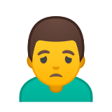 Man Frowning Emoji, Google style