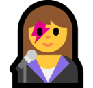 Woman Singer Emoji, Microsoft style