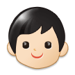 Child Emoji with Light Skin Tone, Samsung style