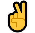 Peace Sign Emoji, Microsoft style