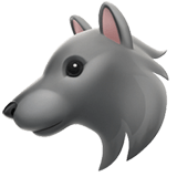 Wolf Face Emoji, Apple style