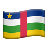 Flag: Central African Republic Emoji, Apple style