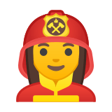 Woman Firefighter Emoji, Google style