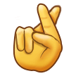 Crossed Fingers Emoji, Samsung style