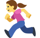 Woman Running Emoji, Facebook style