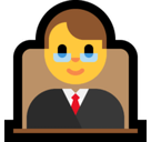 Man Judge Emoji, Microsoft style