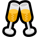 Clinking Glasses Emoji, Microsoft style