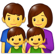 Family: Man, Woman, Boy, Boy Emoji, Samsung style