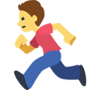 Man Running Emoji, Facebook style