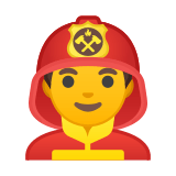 Man Firefighter Emoji, Google style