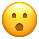 Face with Open Mouth Emoji, Apple style