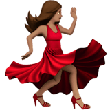 Woman Dancing Emoji with Medium Skin Tone, Apple style