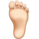 Foot Emoji with Light Skin Tone, Apple style