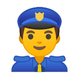Man Police Officer Emoji, Google style