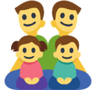 Family: Man, Man, Girl, Boy Emoji, Facebook style