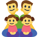 Family: Man, Man, Girl, Girl Emoji, Facebook style