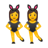 Women with Bunny Ears Emoji, Google style