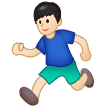 Person Running Emoji with Light Skin Tone, Samsung style