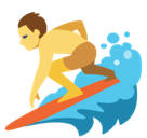 Man Surfing Emoji, Facebook style
