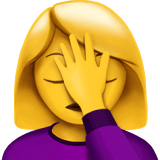Woman Facepalming Emoji, Apple style