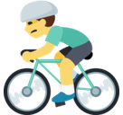 Man Biking Emoji, Facebook style