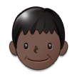 Person Emoji with Dark Skin Tone, Samsung style