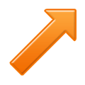 Up-Right Arrow Emoji, Samsung style