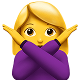 Person Gesturing No Emoji, Apple style