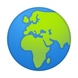 Globe Showing Europe-Africa Emoji, Google style