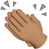 Clapping Hands Emoji with Medium Skin Tone, Apple style