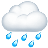 Cloud with Rain Emoji, Apple style