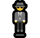 Man in Business Suit Levitating Emoji, Microsoft style