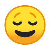 Relieved Face Emoji, Google style