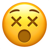 Dizzy Face Emoji, Apple style
