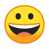 Grinning Face Emoji, Google style