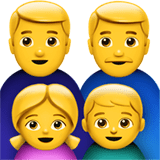 Family: Man, Man, Girl, Boy Emoji, Apple style