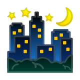 Night with Stars Emoji, Google style