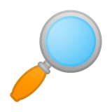 Magnifying Glass Tilted Right Emoji, Google style
