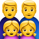 Family: Man, Man, Girl, Girl Emoji, Apple style
