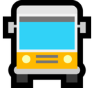 Oncoming Bus Emoji, Microsoft style