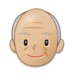 Old Man Emoji with Medium-Light Skin Tone, Samsung style