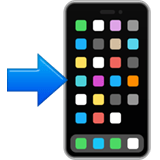 Mobile Phone with Arrow Emoji, Apple style